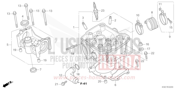CULASSE de CRF150R "Grandes Roues" EXTREME RED (R292) 2022